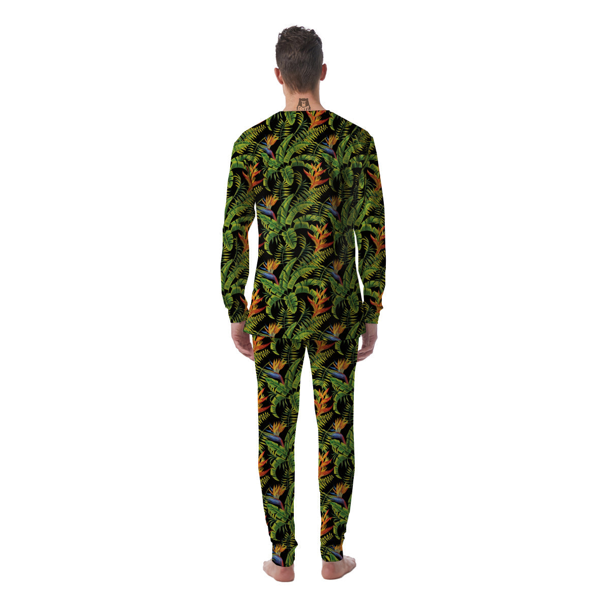 Hawaiian Banana Leaf Print Pattern Men's Pajamas-grizzshop