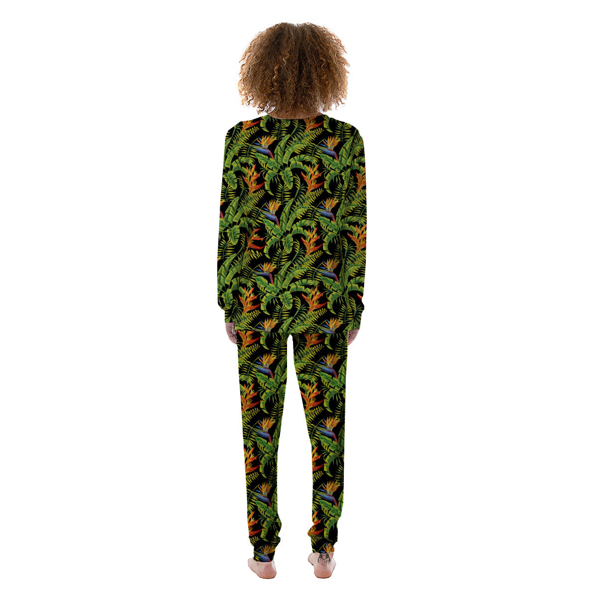 Hawaiian Banana Leaf Print Pattern Women's Pajamas-grizzshop