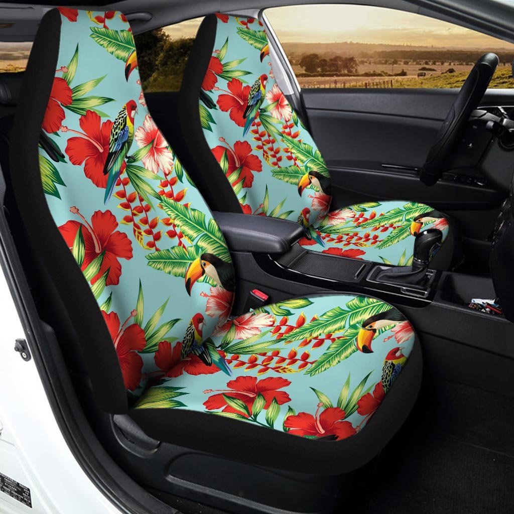 Hawaiian Bird Floral Print Car Seat Covers-grizzshop