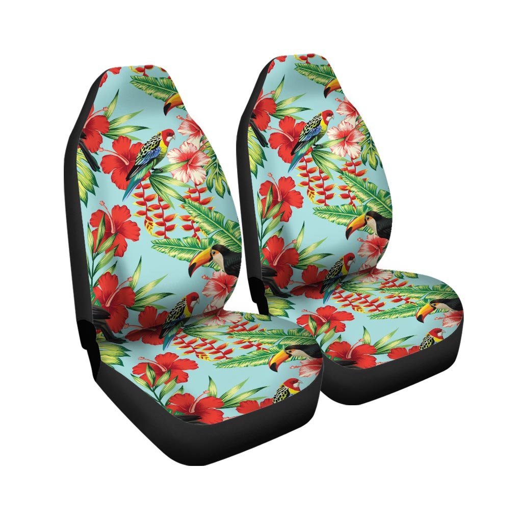 Hawaiian Bird Floral Print Car Seat Covers-grizzshop