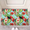 Hawaiian Bird Floral Print Door Mat-grizzshop