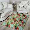 Hawaiian Bird Floral Print Floor Mat-grizzshop