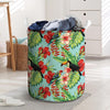 Hawaiian Bird Floral Print Laundry Basket-grizzshop