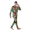 Hawaiian Bird Floral Print Men's Pajamas-grizzshop