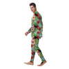 Hawaiian Bird Floral Print Men's Pajamas-grizzshop