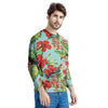 Hawaiian Bird Floral Print Men's Sweatshirt-grizzshop