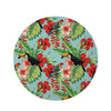 Hawaiian Bird Floral Print Round Rug-grizzshop