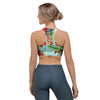 Hawaiian Bird Floral Print Sports Bra-grizzshop