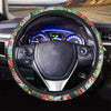 Hawaiian Bird Floral Print Steering Wheel Cover-grizzshop