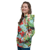 Hawaiian Bird Floral Print Women's Hoodie-grizzshop