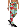 Hawaiian Bird Floral Print Women's Joggers-grizzshop