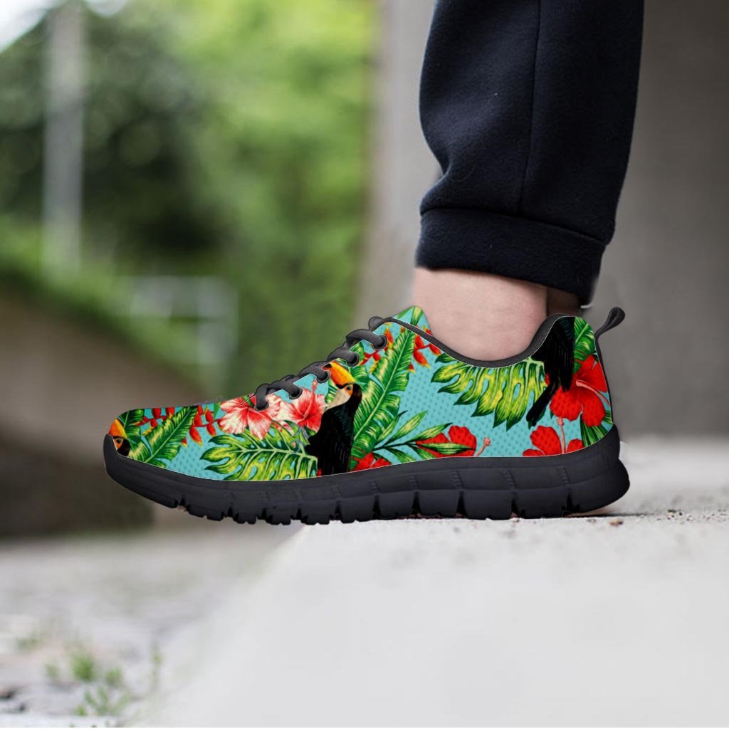 Hawaiian Bird Floral Print Women's Sneakers-grizzshop