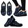 Hawaiian Blue Sea Turtle Pattern Print Black Sneaker Shoes For Men Women-grizzshop