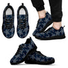Hawaiian Blue Sea Turtle Pattern Print Black Sneaker Shoes For Men Women-grizzshop