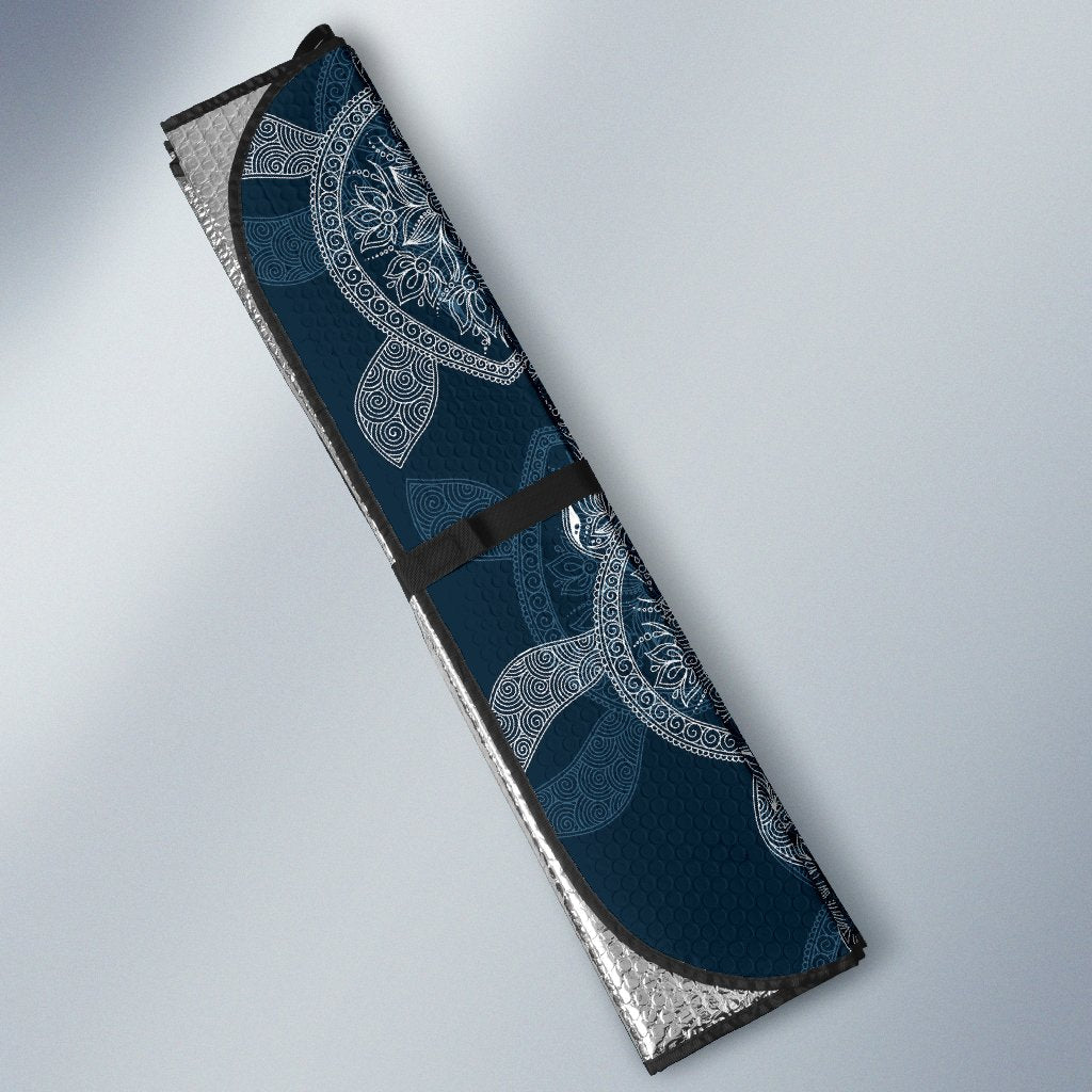 Hawaiian Blue Sea Turtle Pattern Print Car Sun Shade-grizzshop