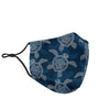 Hawaiian Blue Sea Turtle Pattern Print Face Mask-grizzshop