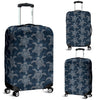 Hawaiian Blue Sea Turtle Pattern Print Luggage Cover Protector-grizzshop