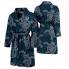 Hawaiian Blue Sea Turtle Pattern Print Men Long Robe-grizzshop