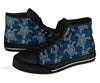 Hawaiian Blue Sea Turtle Pattern Print Men Women's High Top Shoes-grizzshop