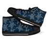 Hawaiian Blue Sea Turtle Pattern Print Men Women's High Top Shoes-grizzshop