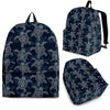 Hawaiian Blue Sea Turtle Pattern Print Premium Backpack-grizzshop