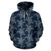 Hawaiian Blue Sea Turtle Pattern Print Women Men Pullover Hoodie-grizzshop