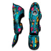 Hawaiian Exotic Tropical Print Pattern Muay Thai Shin Guards-grizzshop