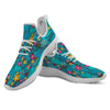 Hawaiian Exotic Tropical Print Pattern White Athletic Shoes-grizzshop