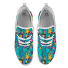 Hawaiian Exotic Tropical Print Pattern White Athletic Shoes-grizzshop