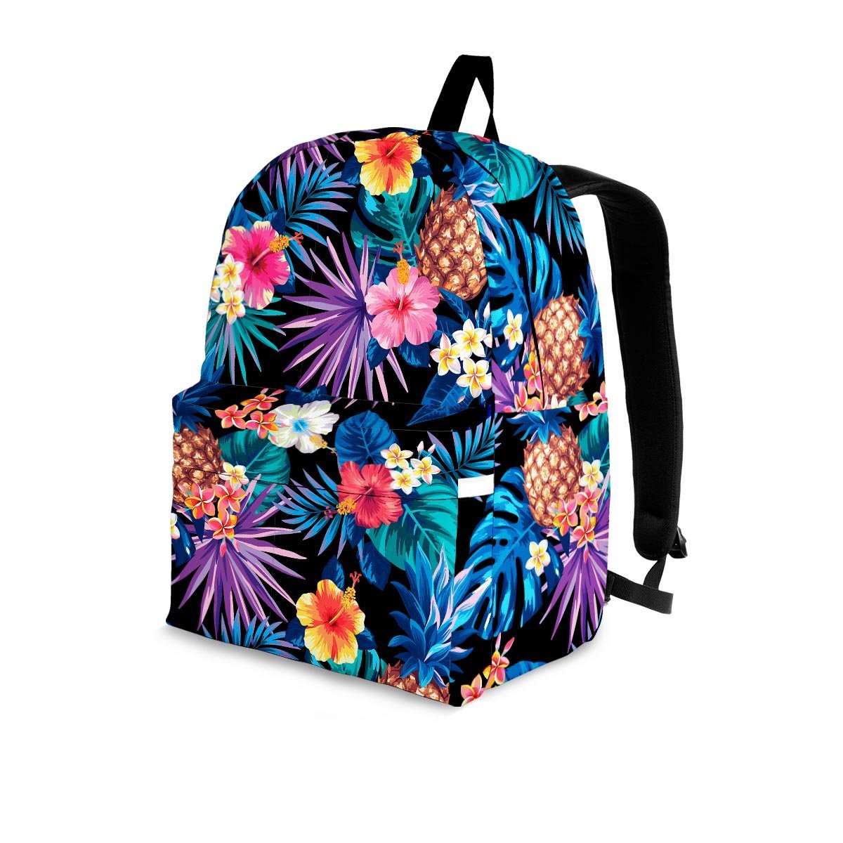 Hawaiian Floral Pineapple Print Backpack-grizzshop