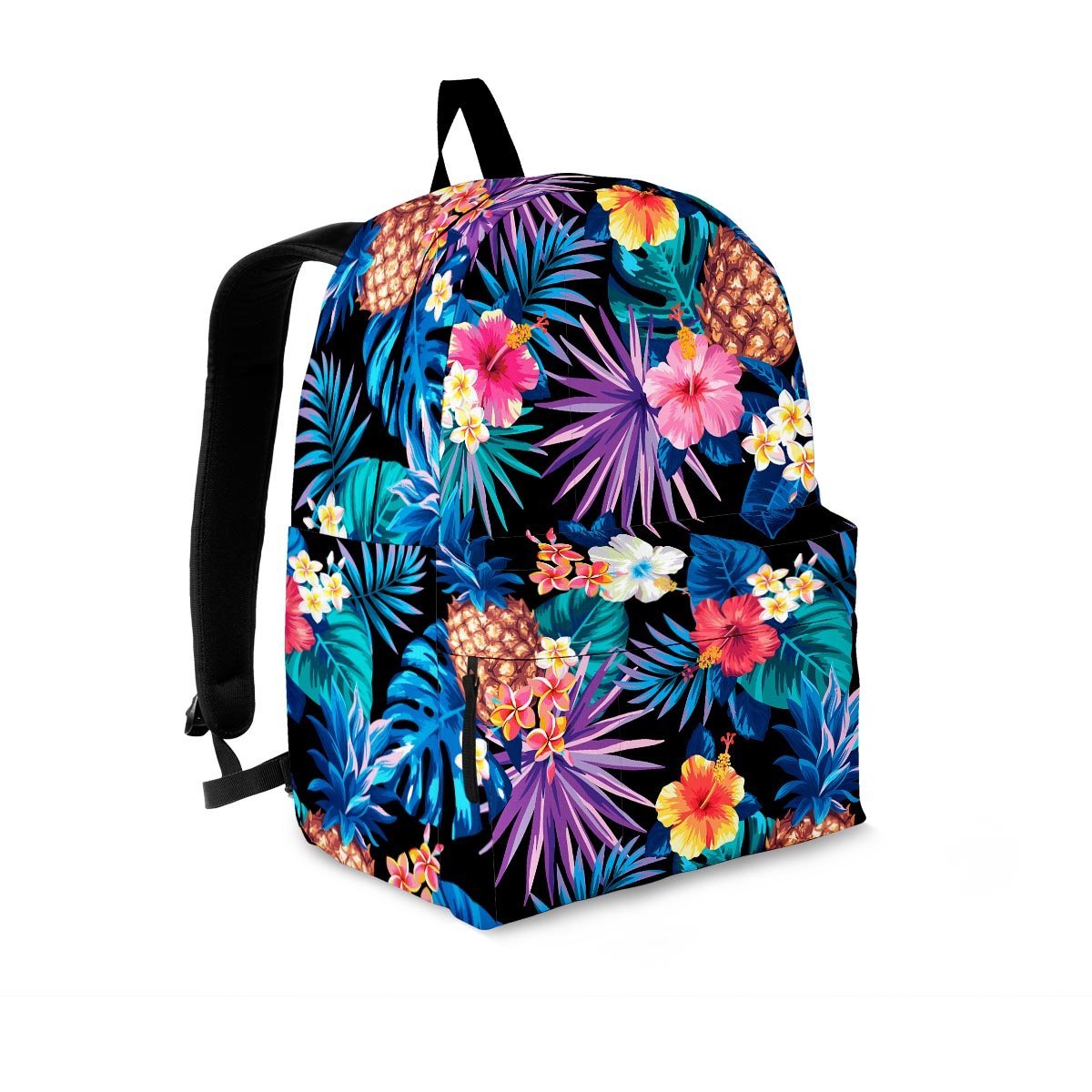 Hawaiian Floral Pineapple Print Backpack-grizzshop