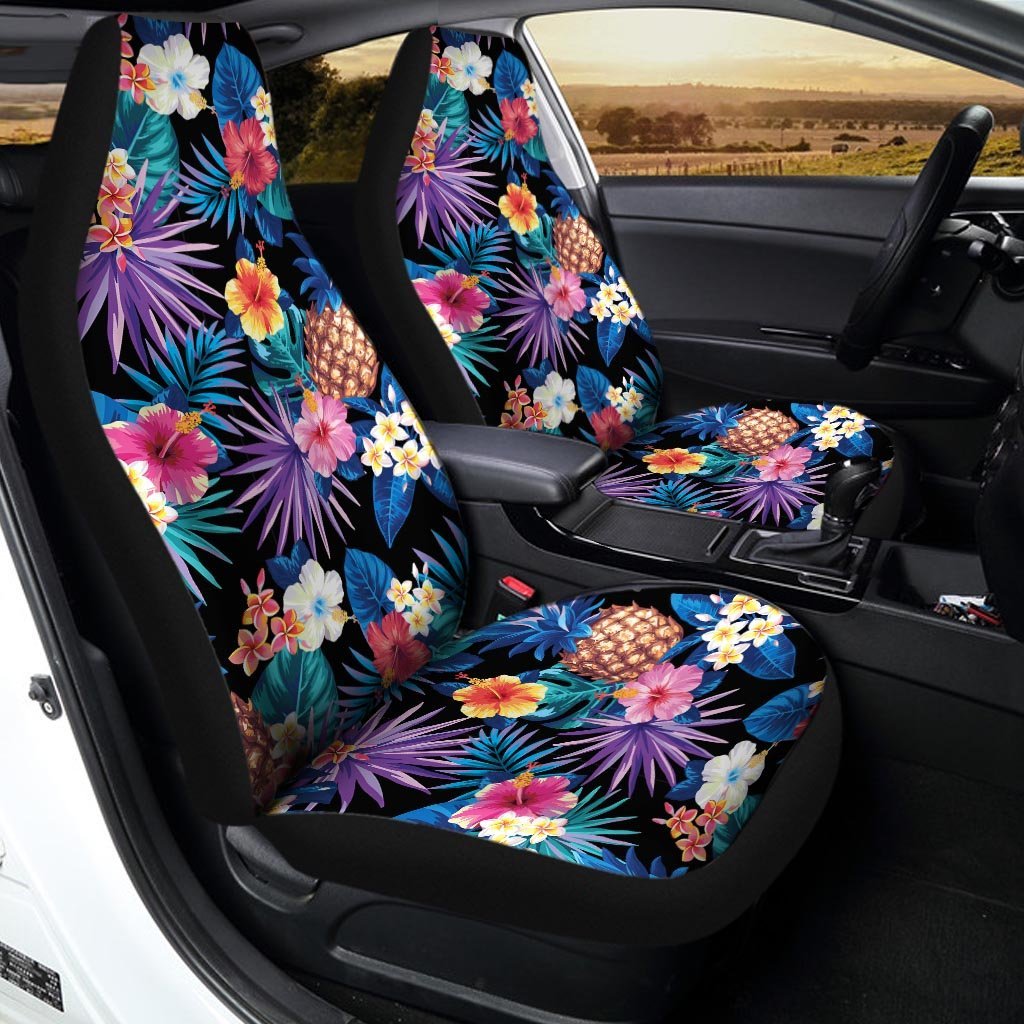 Hawaiian Floral Pineapple Print Car Seat Covers-grizzshop