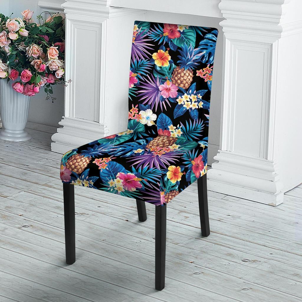 Hawaiian Floral Pineapple Print Chair Cover-grizzshop