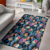 Hawaiian Floral Pineapple Print Floor Mat-grizzshop