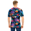 Hawaiian Floral Pineapple Print Men T Shirt-grizzshop