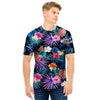 Hawaiian Floral Pineapple Print Men T Shirt-grizzshop