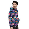 Hawaiian Floral Pineapple Print Men's Hoodie-grizzshop