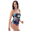 Hawaiian Floral Pineapple Print One Piece Swimsuite-grizzshop