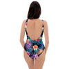 Hawaiian Floral Pineapple Print One Piece Swimsuite-grizzshop