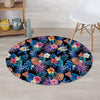 Hawaiian Floral Pineapple Print Round Rug-grizzshop