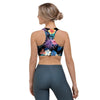 Hawaiian Floral Pineapple Print Sports Bra-grizzshop