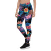 Hawaiian Floral Pineapple Print Women's Leggings-grizzshop