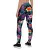 Hawaiian Floral Pineapple Print Women's Leggings-grizzshop