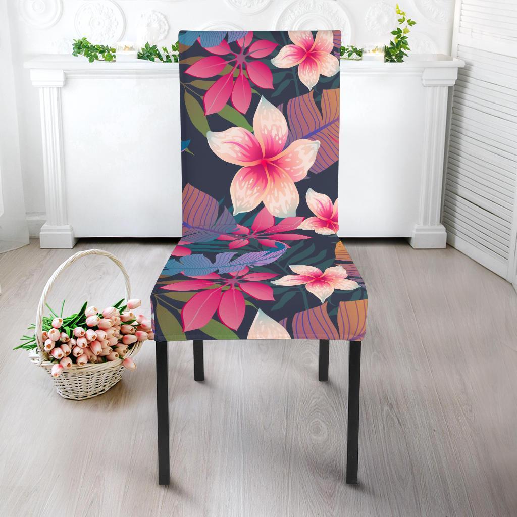 Hawaiian Floral Tropical Flower Hibiscus Palm Leaves Pattern Print Chair Cover-grizzshop