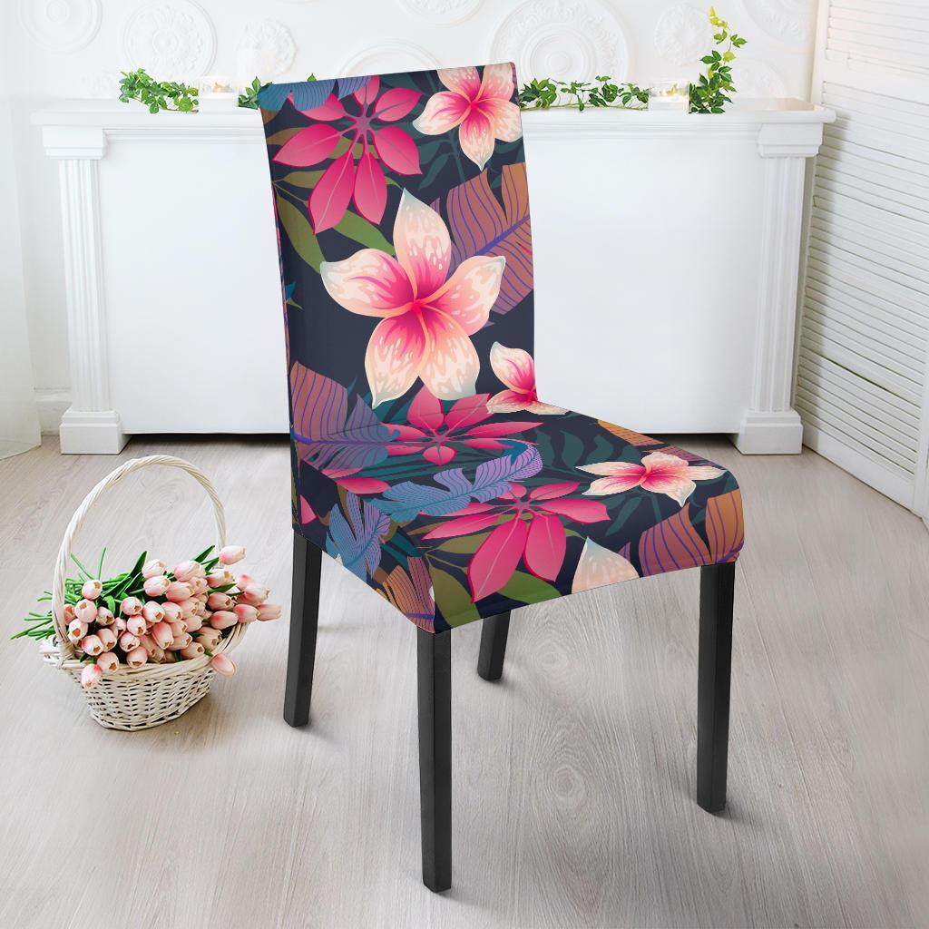 Hawaiian Floral Tropical Flower Hibiscus Palm Leaves Pattern Print Chair Cover-grizzshop