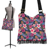 Hawaiian Floral Tropical Flower Hibiscus Palm Leaves Pattern Print Crossbody Bags-grizzshop