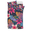 Hawaiian Floral Tropical Flower Hibiscus Palm Leaves Pattern Print Duvet Cover Bedding Set-grizzshop