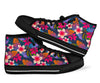 Hawaiian Floral Tropical Flower Hibiscus Palm Leaves Pattern Print Men Women's High Top Shoes-grizzshop