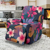 Hawaiian Floral Tropical Flower Hibiscus Palm Leaves Pattern Print Recliner Cover-grizzshop