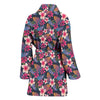 Hawaiian Floral Tropical Flower Hibiscus Palm Leaves Pattern Print Women Long Robe-grizzshop